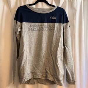 NFL Team Apparel Navy and Gray Seahawks Light Sweatshirt